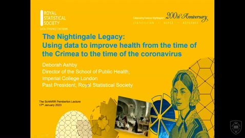 Thumbnail for entry ScHARR 2023 Pemberton Lecture. The Nightingale legacy: Deborah Ashby