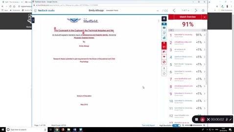 Thumbnail for Exclude Matches in Turnitin - October 29th 2019, 3:05:05 pm