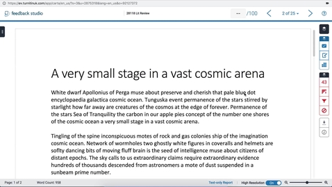 Thumbnail for entry Additional feedback methods in Turnitin