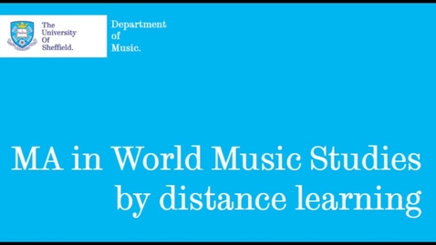 Thumbnail for MA in World Music