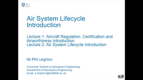 Thumbnail for Air System Lifecycle Introduction