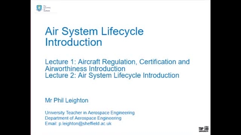 Thumbnail for entry Air System Lifecycle Introduction