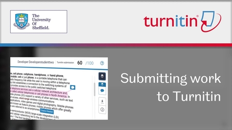 Thumbnail for entry How to submit an assignment to Turnitin (new version)