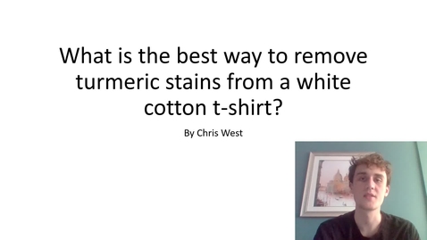 Thumbnail for entry Chemistry student talk - How to remove a turmeric stain