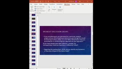 Thumbnail for Qualitative Research at a Distance (part 2) (14/04/21) WRDTP: AQUALM