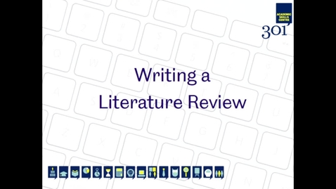 Thumbnail for Writing a Literature Review