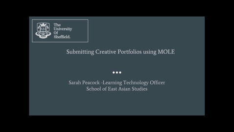Thumbnail for entry Uploading Creative Portfolios in MOLE.mp4