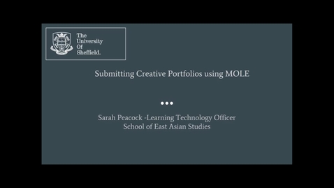 Thumbnail for Uploading Creative Portfolios in MOLE.mp4