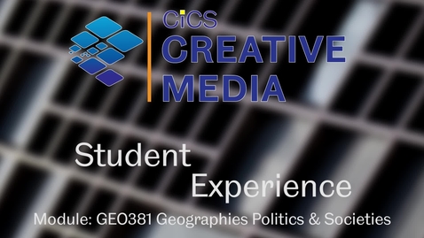 Thumbnail for Student Experience Module GEO381