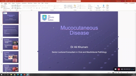 Thumbnail for entry Mucocutaneous disorders- Dr Ali Khurram