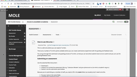 Thumbnail for Basic Turnitin for SoE Staff