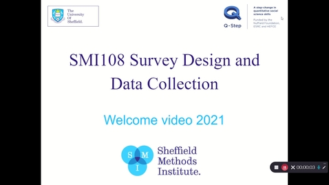 Thumbnail for SMI108 Welcome video 2021
