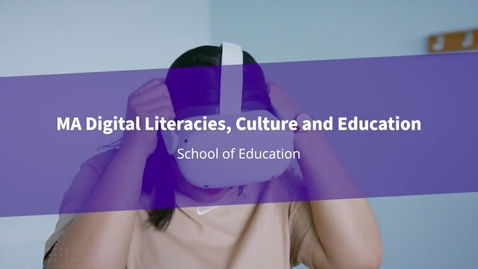 Thumbnail for MA Digital Literacies, Culture and Education