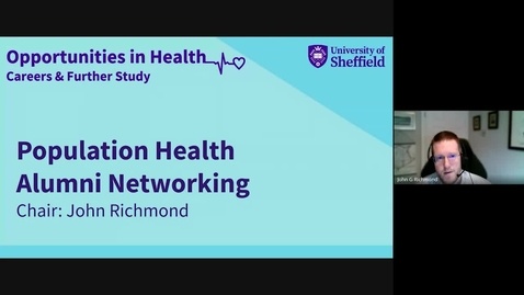 Thumbnail for entry Population Health Alumni networking