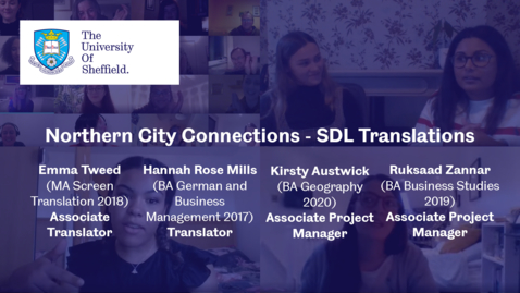 Thumbnail for entry SDL Translation - Norther City Connections 2020 Workshop 3