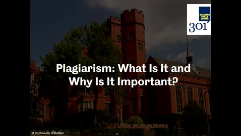 Thumbnail for What To Expect from My Course Part 3 - Plagiarism