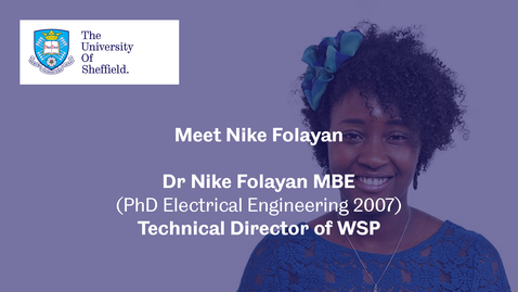 Thumbnail for entry Sheffield Insights - Meet Dr Nike Folayan