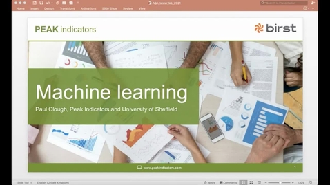 Thumbnail for WRDTP AQM Taster Day (2021) Machine learning