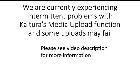 Thumbnail for Media upload and processing  problems