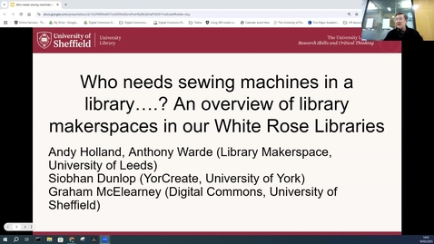 Thumbnail for An overview of library maker spaces - White Rose Libraries 10th Feb 2025
