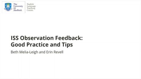 Thumbnail for Pre-Sessional Observation Feedback - Good Practice and Tips