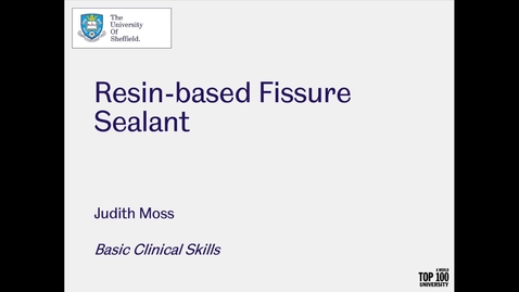 Thumbnail for entry Resin-based Fissure Sealant Demonstration