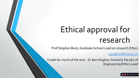 Thumbnail for entry 3 Ethical approval for research