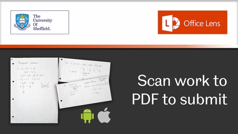 Thumbnail for Creating a PDF of handwritten work with Microsoft Office Lens (Android/iOS)