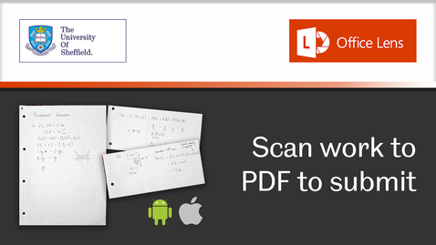 Thumbnail for entry Creating a PDF of handwritten work with Microsoft Office Lens (Android/iOS)
