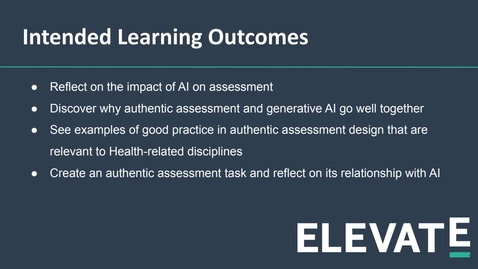 Thumbnail for Faculty of Health bitesize: Authentic assessment and GenAI (Part 1)