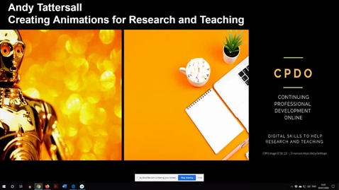 Thumbnail for Creating videos and animations for Research and Teaching