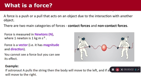 Thumbnail for 1.3.1 Forces and Newton's first Law - Quiz