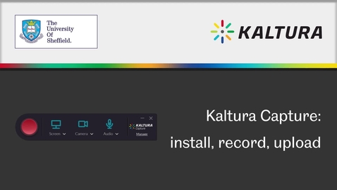 Thumbnail for entry Kaltura Capture: install, record and upload