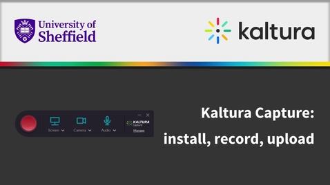 Thumbnail for Kaltura Capture: install, record and upload