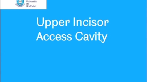 Thumbnail for Upper incisor access cavity