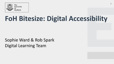 Thumbnail for Faculty of Health bitesize session: Digital accessibility demystified