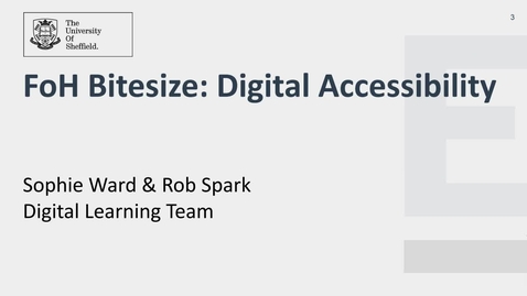 Thumbnail for entry Faculty of Health bitesize session: Digital accessibility demystified