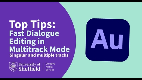 Thumbnail for entry Fast Dialogue Editing in Adobe Audition
