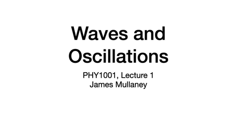 Thumbnail for W&amp;O Lecture 1 Part 1