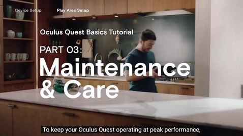 Thumbnail for Performing maintenance on the Meta Quest 1 system