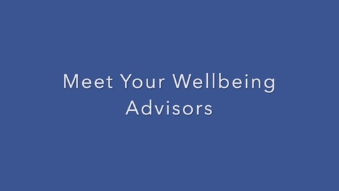 Thumbnail for entry Wellbeing Intro Week Video