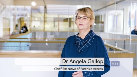 Thumbnail for entry Dr Angela Gallop interview: Forensic Science