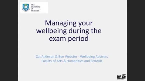 Thumbnail for Looking after your wellbeing during exam period
