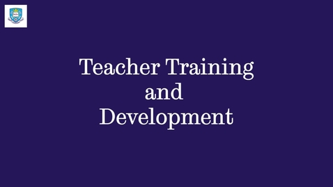 Thumbnail for entry Teacher Training and Development - English Language Teaching Centre