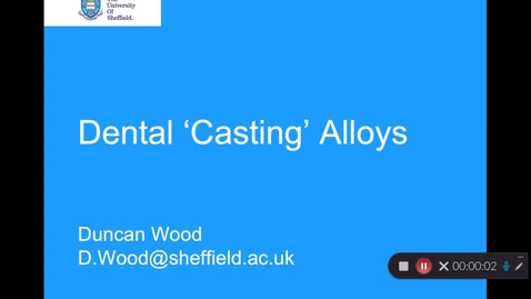 Thumbnail for entry Dental Casting Alloys