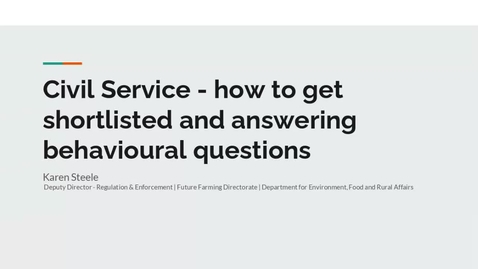 Thumbnail for Civil service applications