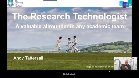 Thumbnail for entry The research technologist - A valuable allrounder in any academic team - UKSG 2020 Conference Presentation