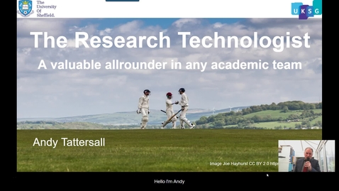 Thumbnail for The research technologist - A valuable allrounder in any academic team - UKSG 2020 Conference Presentation