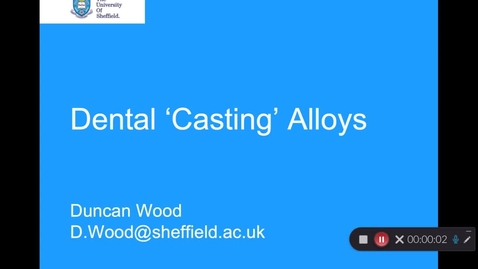 Thumbnail for entry Dental Casting Alloys - Quiz