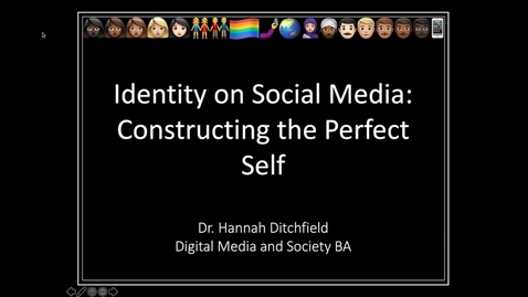 Thumbnail for entry Taster Lecture: Constructing the Perfect Self